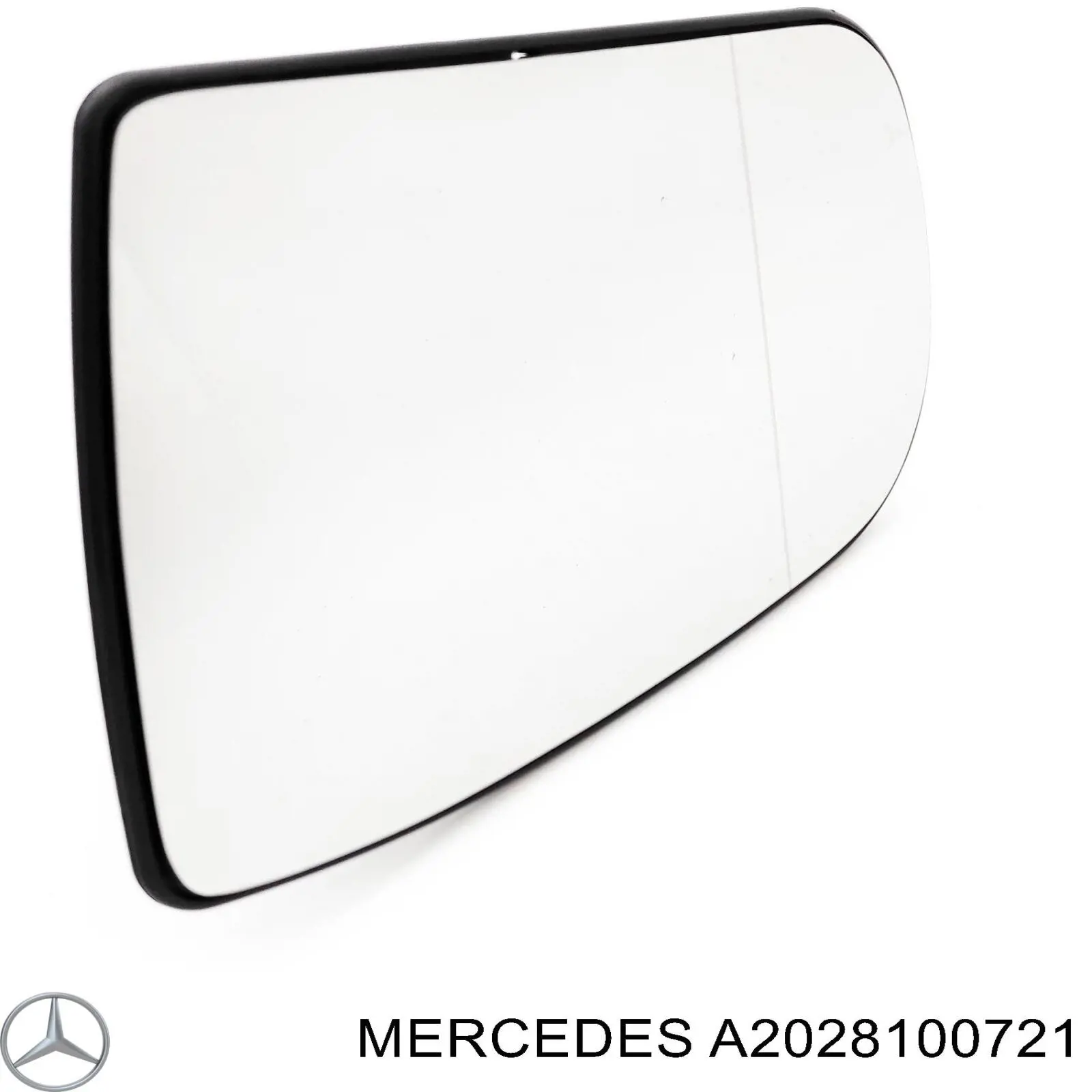 Cristal de espejo retrovisor exterior izquierdo 2028100721 Mercedes
