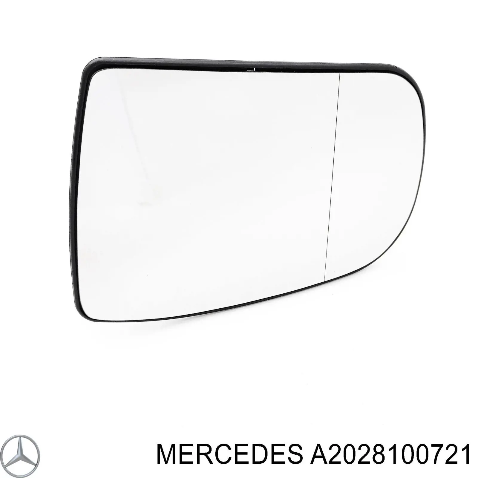 2028100721 Mercedes cristal de espejo retrovisor exterior izquierdo
