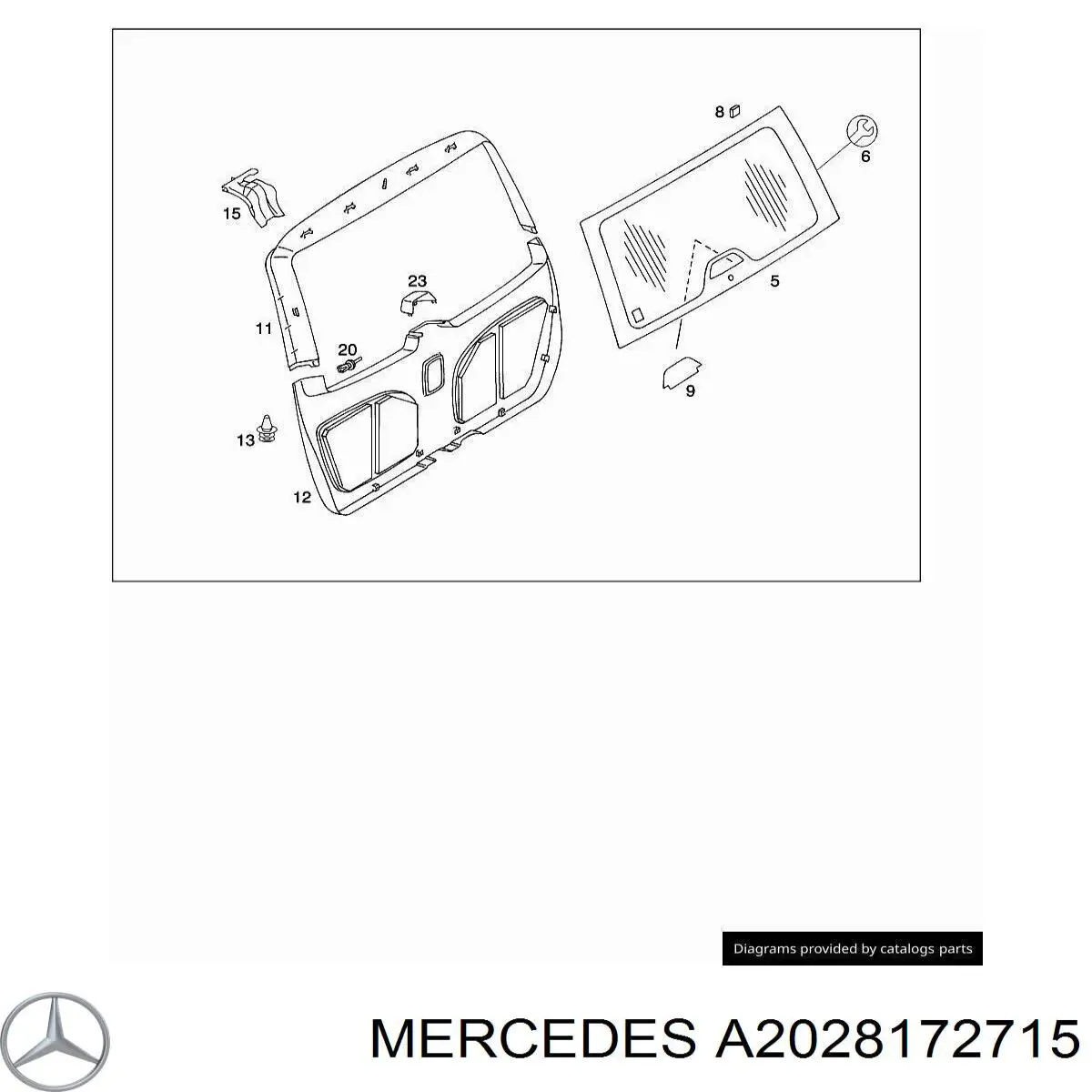 Logo Mercedes A2028172715 precio, desde 63,49 EUR
