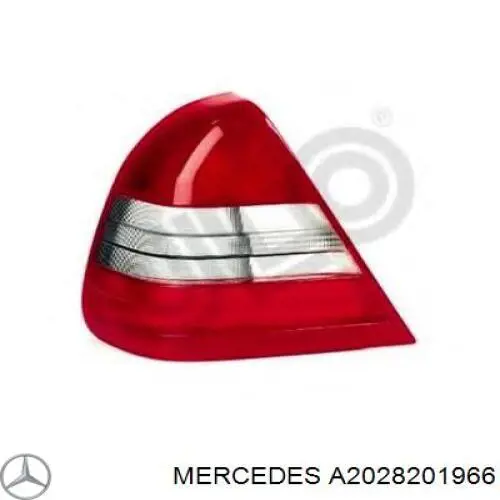 2028201966 Mercedes cristal de piloto posterior izquierdo