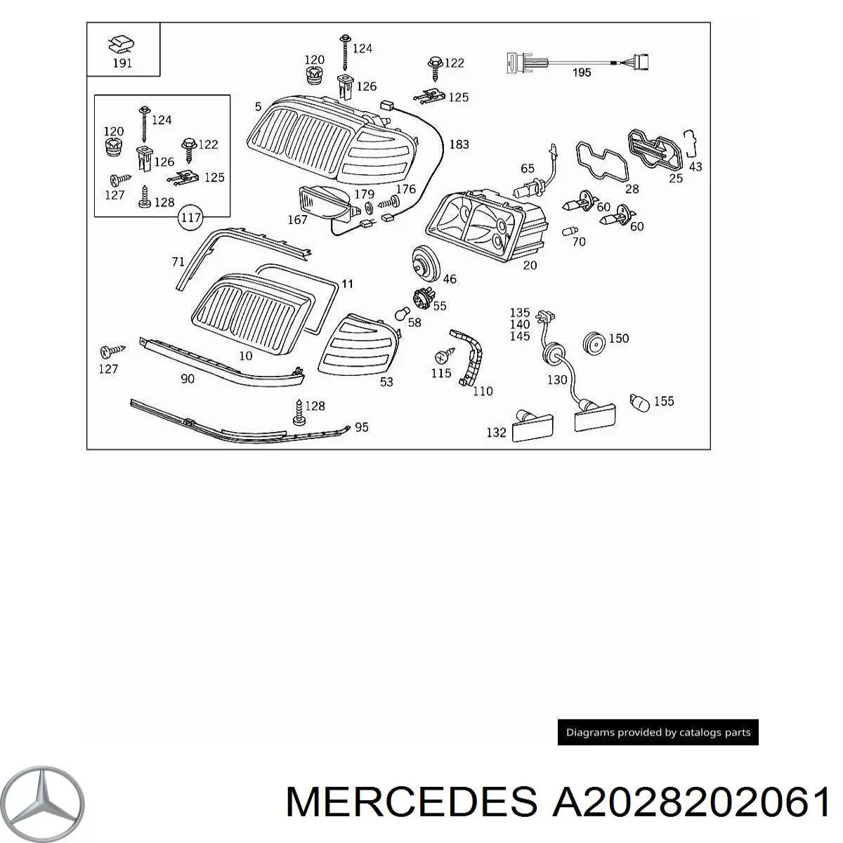 A2028202061 Mercedes faro derecho