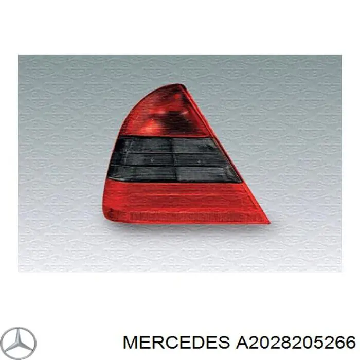2028205266 Mercedes cristal de piloto posterior derecho