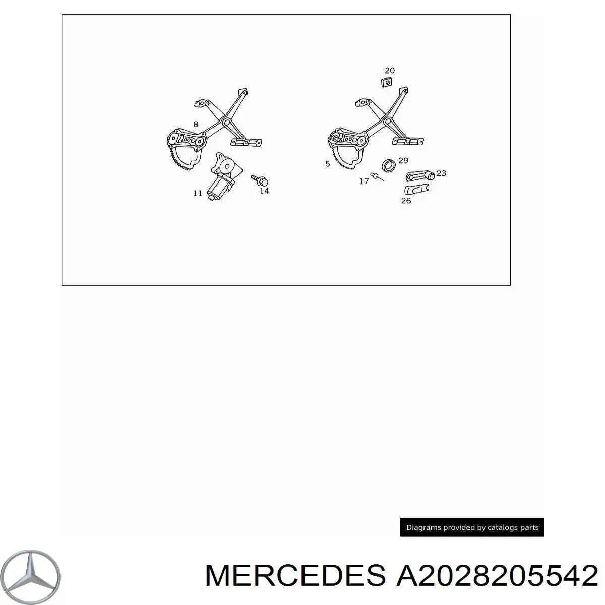 Motor eléctrico, elevalunas, puerta del conductor Mercedes A2028205542 precio, desde 472,15 EUR