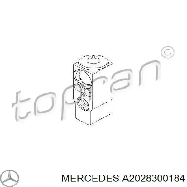 A2028300184 Mercedes válvula de expansión, aire acondicionado