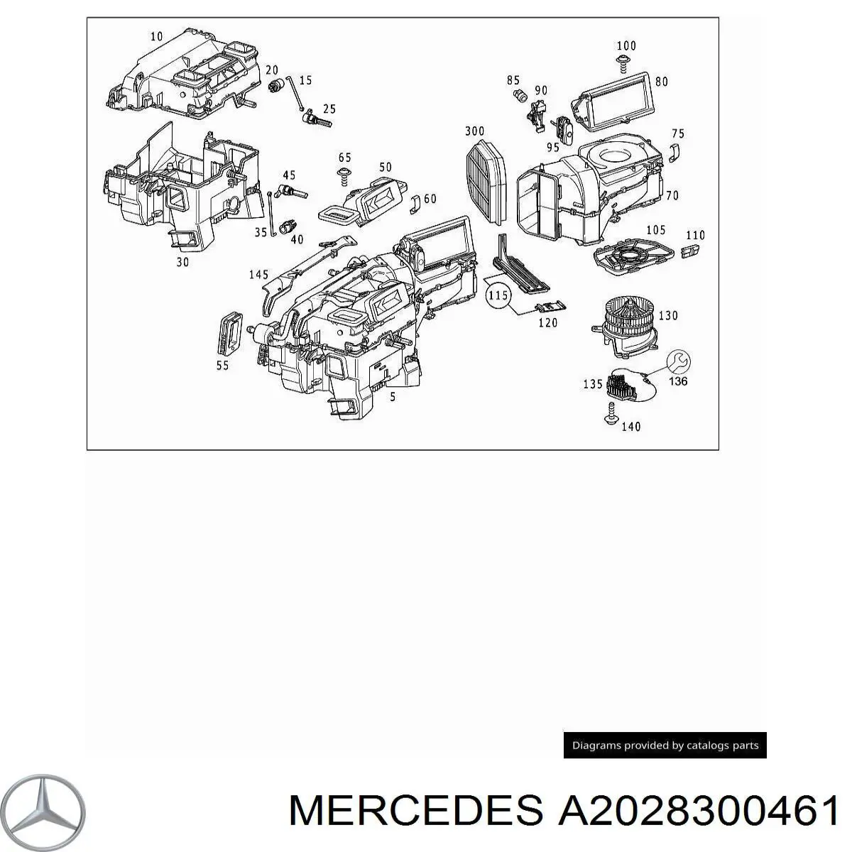 A2028300461 Mercedes radiador de calefacción