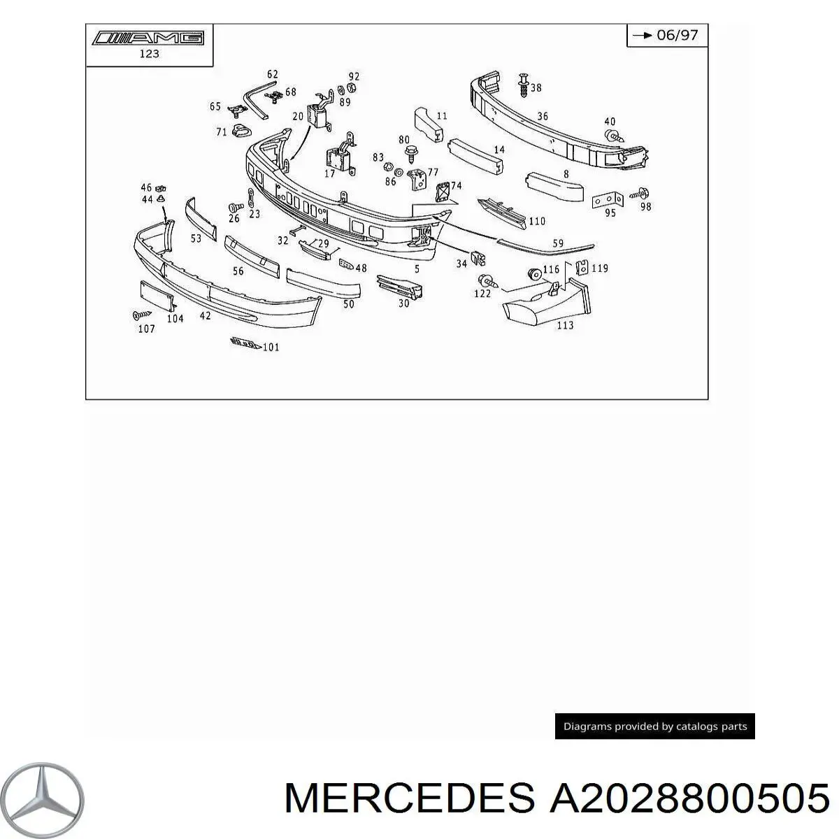 A2028800505 Mercedes rejilla de ventilación, parachoques trasero, izquierda