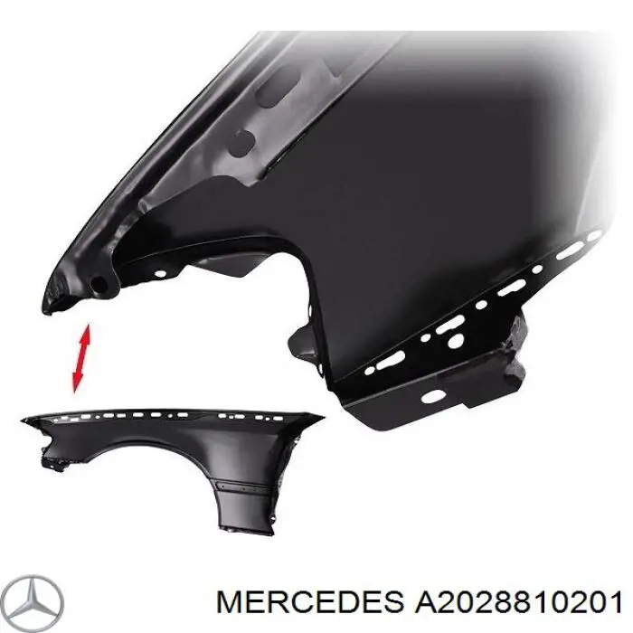 Guardabarros delantero derecho para Mercedes C (S202)