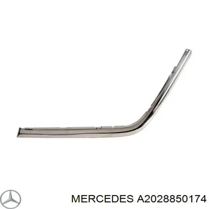 A2028850274 Mercedes moldura de parachoques delantero derecho