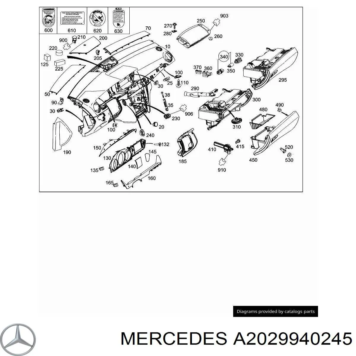  Mercedes A2029940245 precio, desde 2,27 EUR