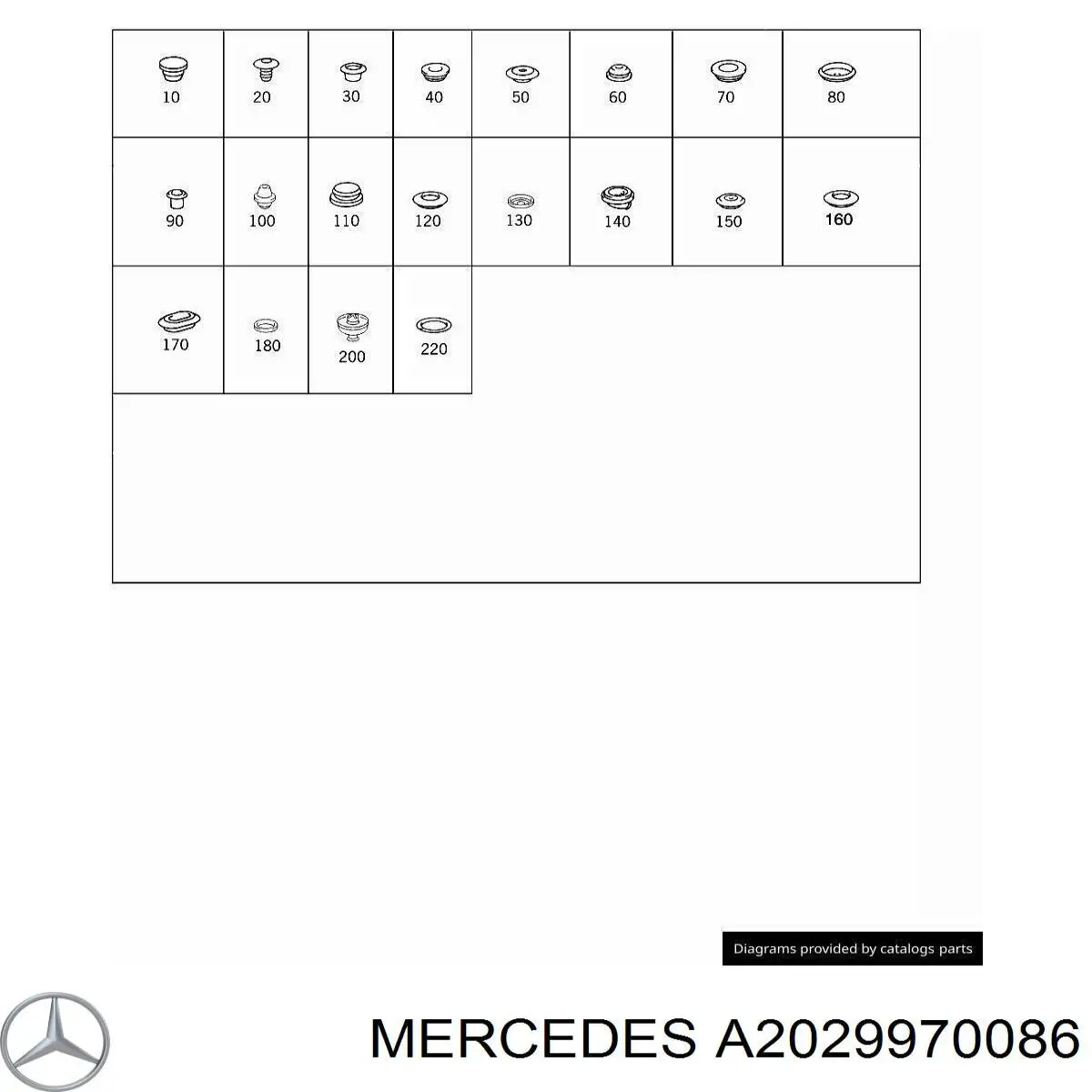  Mercedes A2029970086 precio, desde 4,63 EUR
