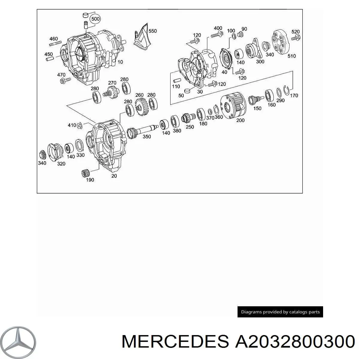 Caja de transferencia Mercedes A2032800600 precio, desde 832,00 EUR