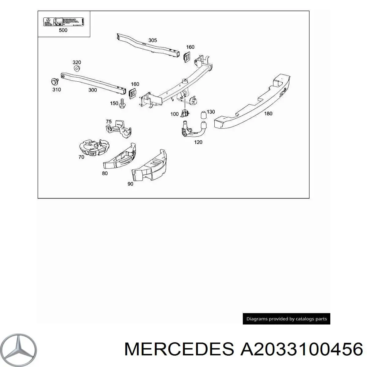 Enganche de remolque para Mercedes CLK (C209)