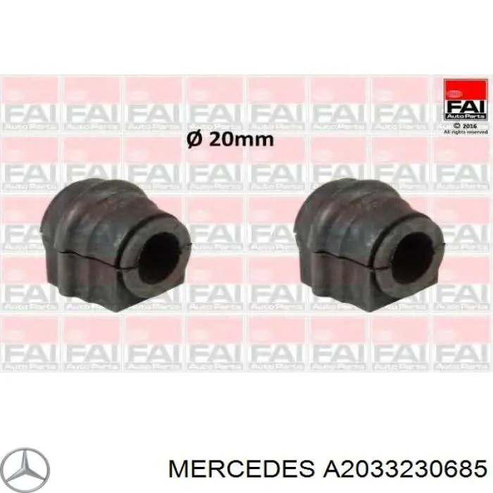Buje de barra estabilizadora trasera Mercedes A2033230685 precio, desde 3,49 EUR