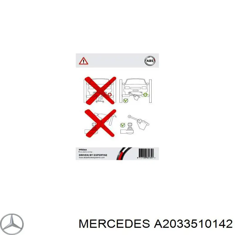 A2033510142 Mercedes suspensión, cuerpo del eje trasero
