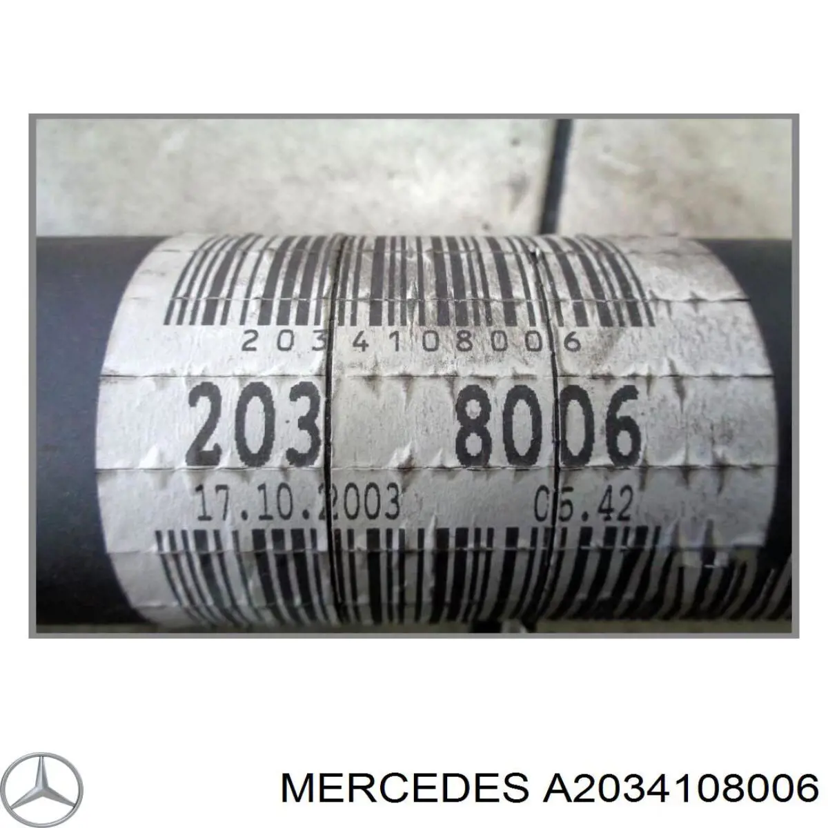 A2034108006 Mercedes Árbol cardán trasero completo
