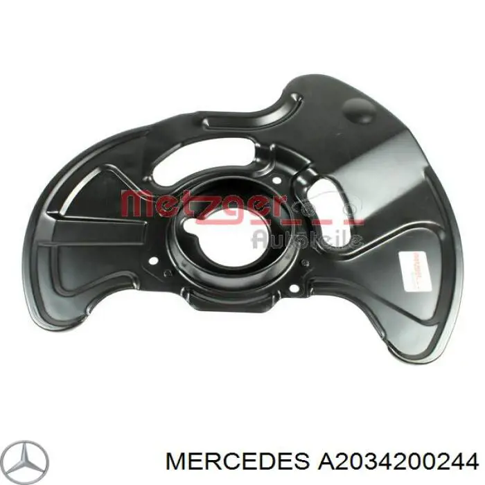 A2034200244 Mercedes chapa protectora contra salpicaduras, disco de freno delantero derecho