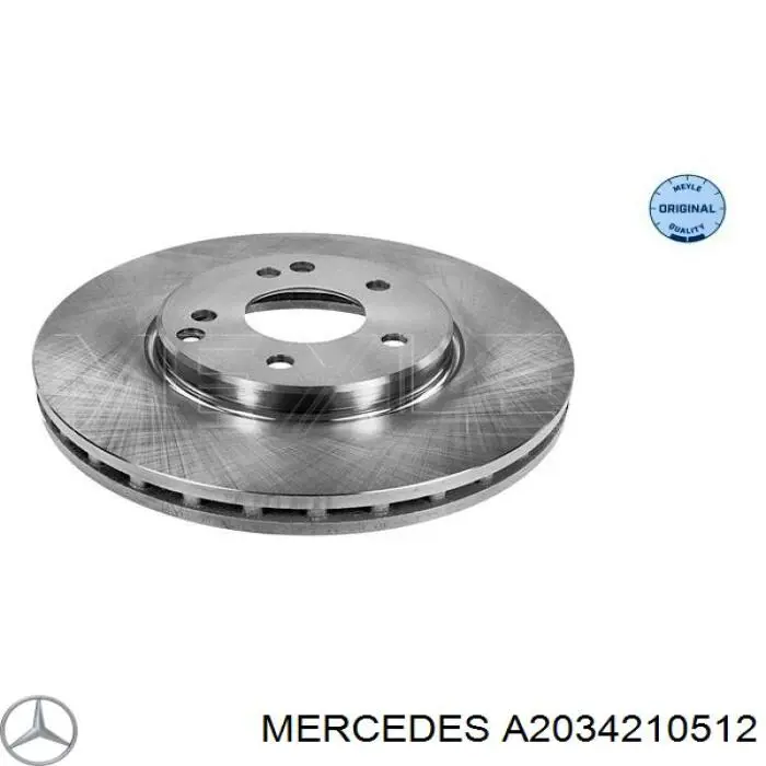 Disco de freno delantero Mercedes A2034210512
