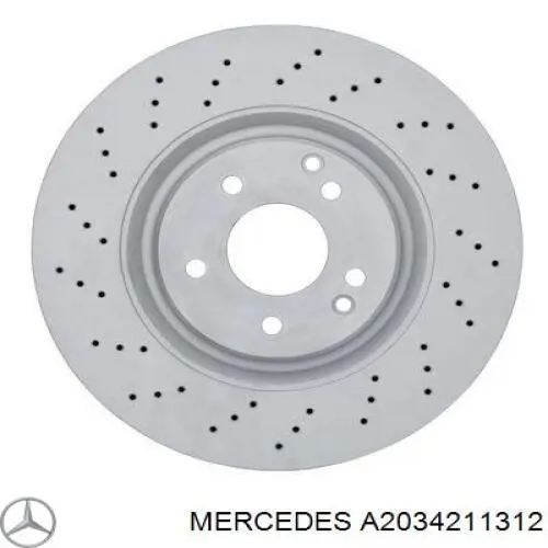 A2034211312 Mercedes disco de freno delantero