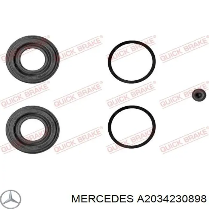 Pinza de freno trasera derecha A2034230898 Mercedes