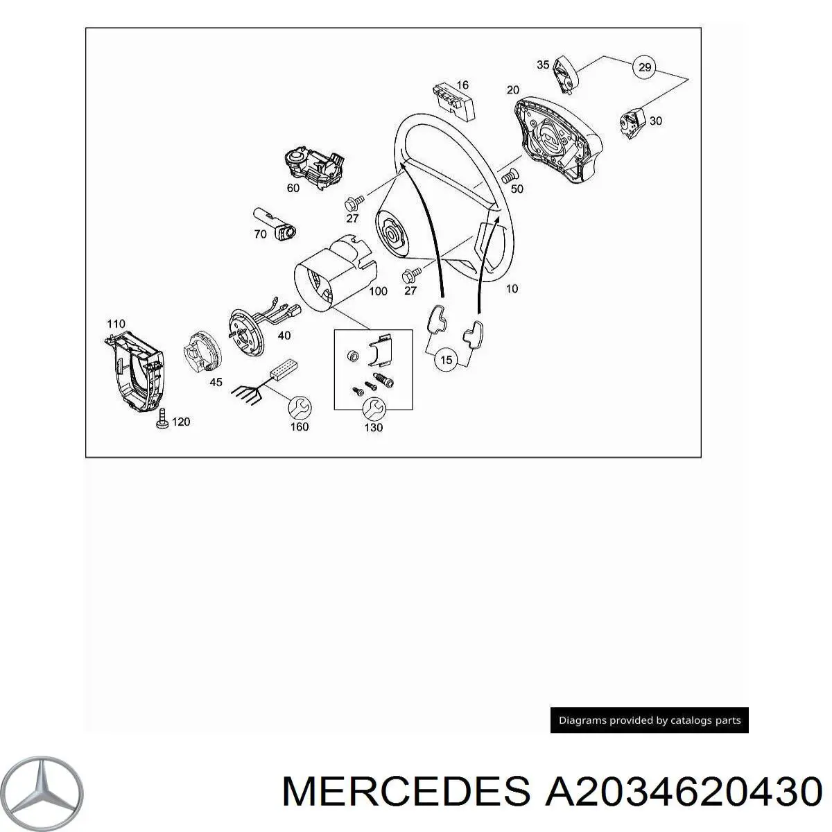 A2034620430 Mercedes Interruptor de encendido