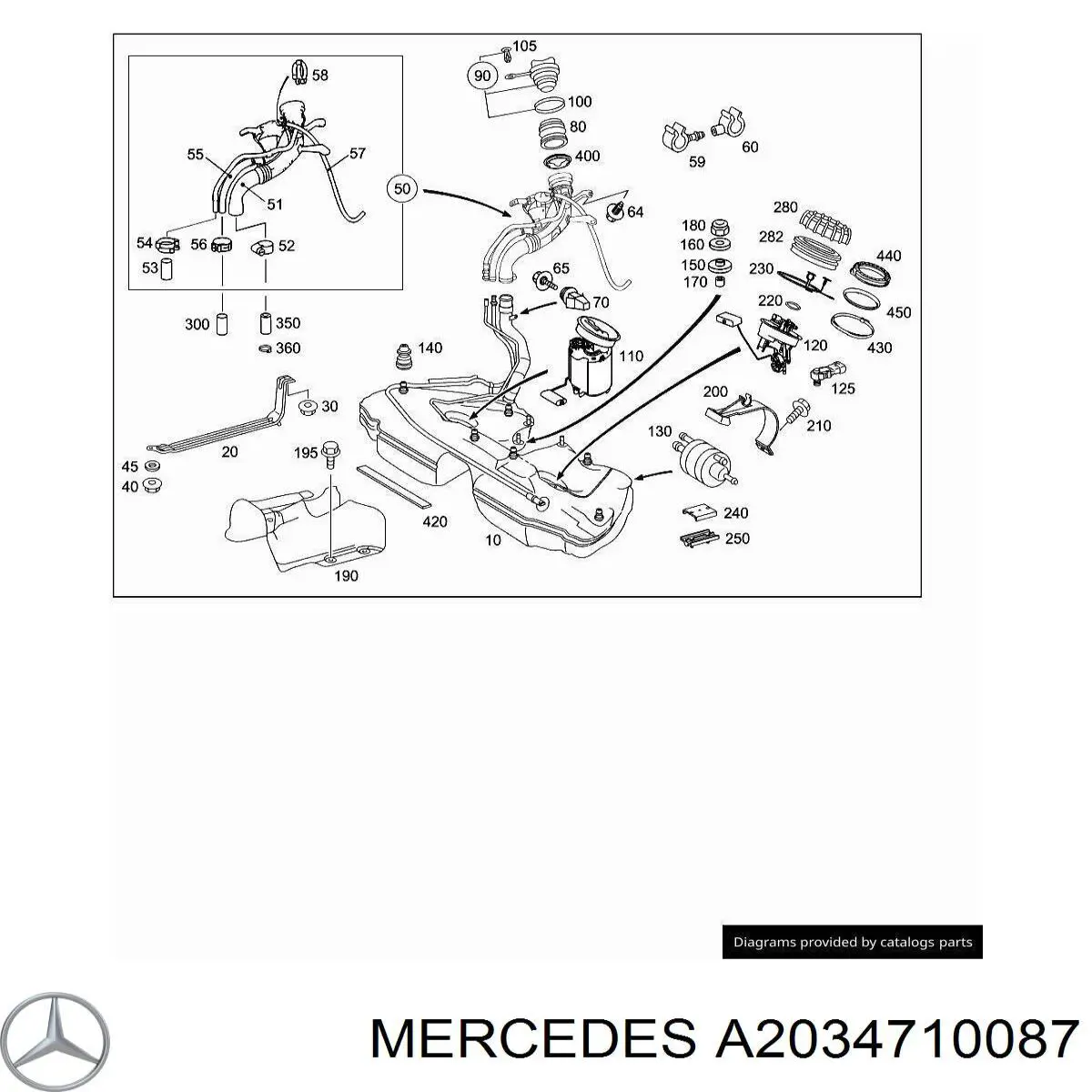  Mercedes A2034710087 precio, desde 92,53 EUR