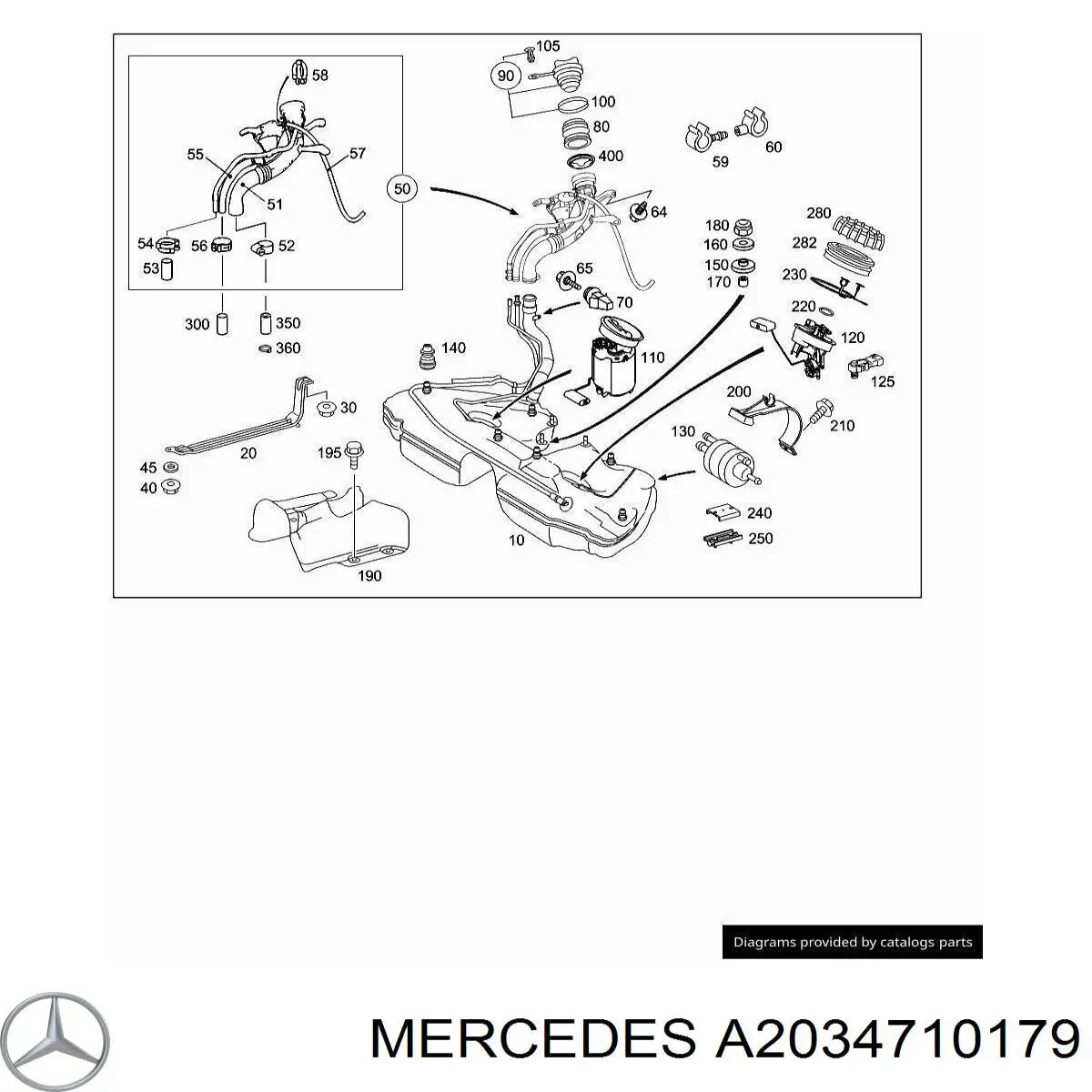 Junta del sensor de nivel de combustible/bomba de combustible (depósito de combustible) Mercedes A2034710179 precio, desde 20,75 EUR