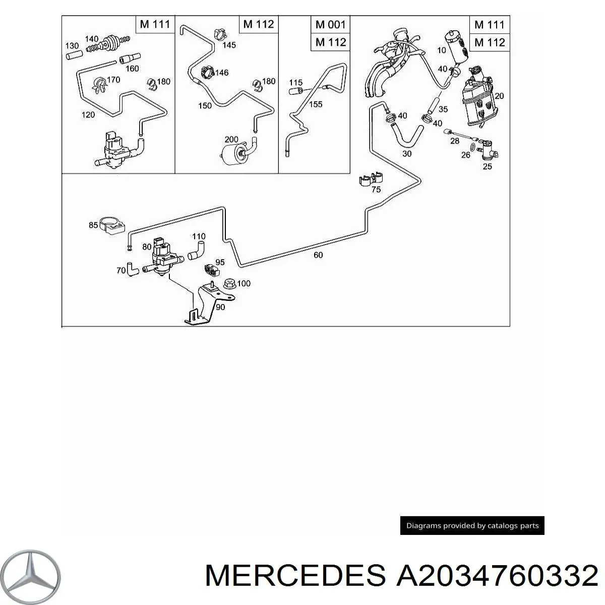  Mercedes A2034760332 precio, desde 17,02 EUR