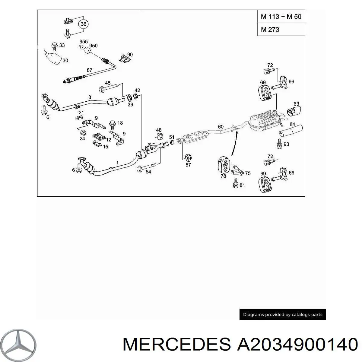  Mercedes A2034900140 precio, desde 28,63 EUR