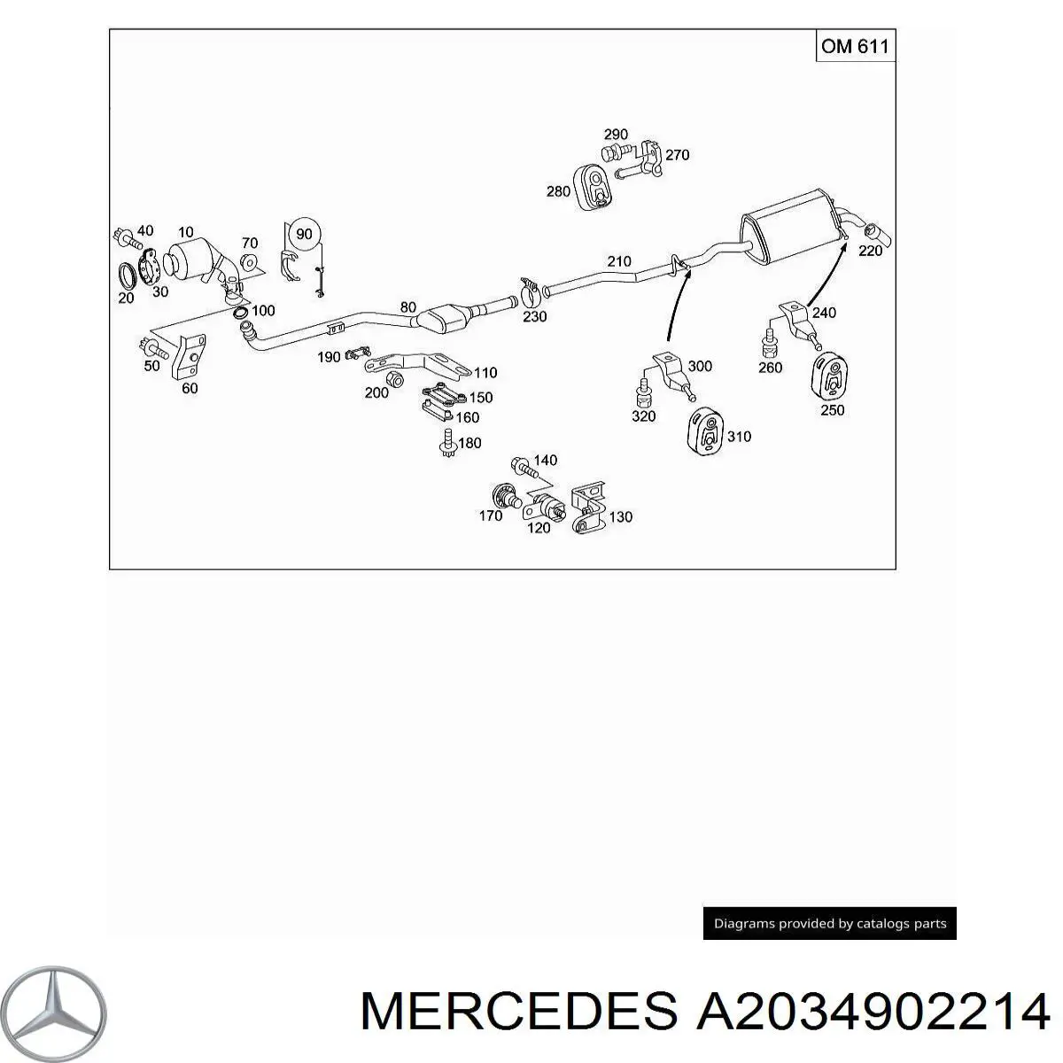 Catalizador Mercedes A2034902214 precio, desde 282,71 EUR