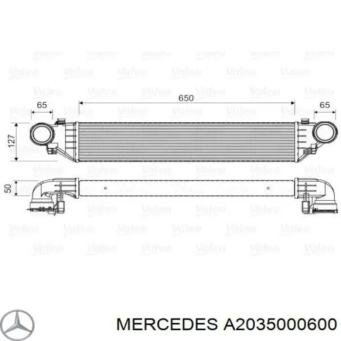 Radiador de aire de admisión Mercedes A2035000600 precio, desde 69,59 EUR