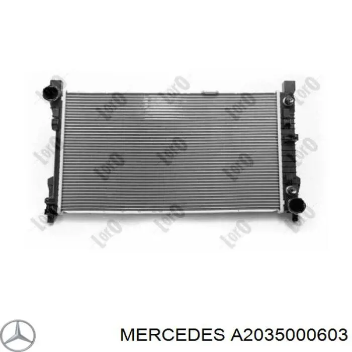 A2035000603 Mercedes radiador refrigeración del motor