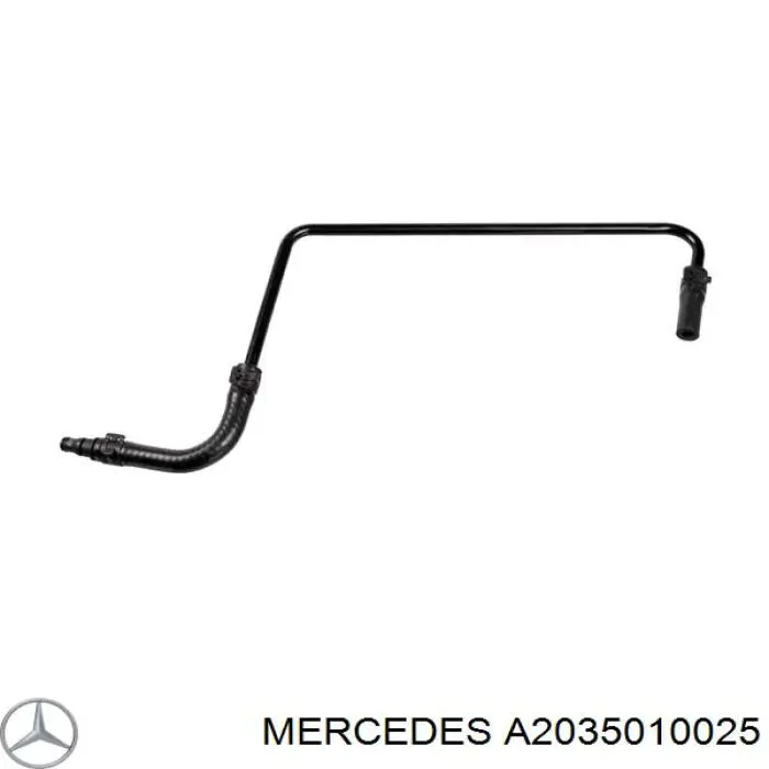 A2035010025 Mercedes tubería de radiador, tuberia flexible calefacción, superior