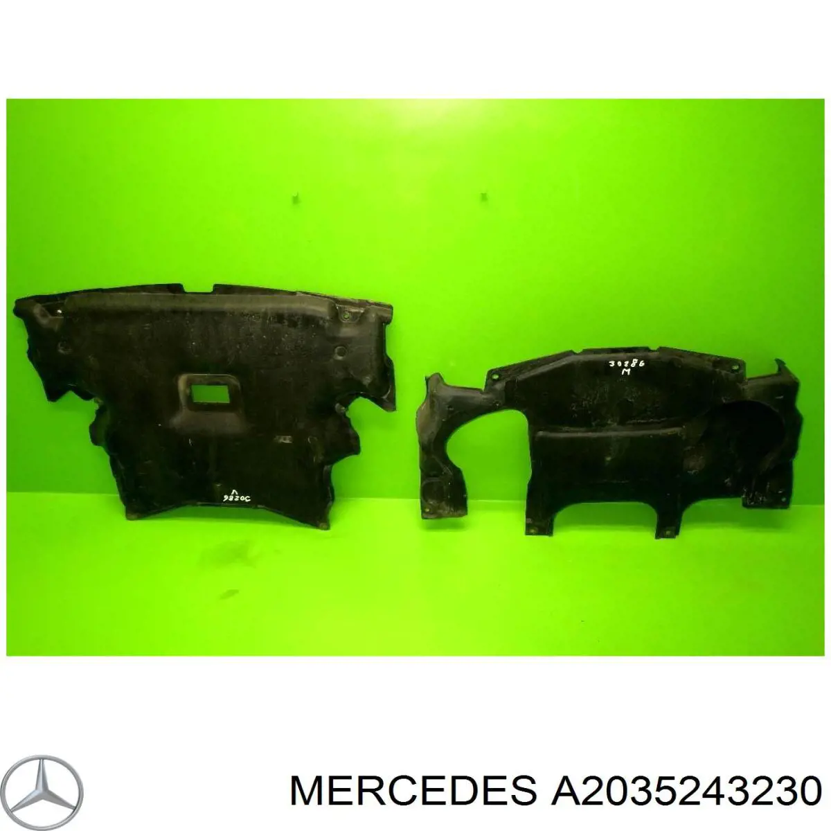 A2035243230 Mercedes protección motor / empotramiento