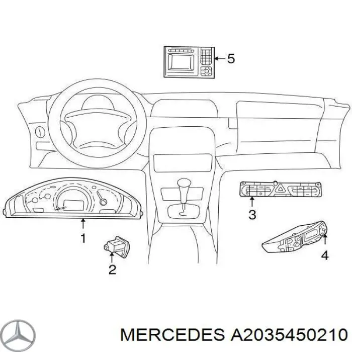 Conmutador izquierdo de la columna de dirección Mercedes 2035450410 precio, desde 84,22 EUR