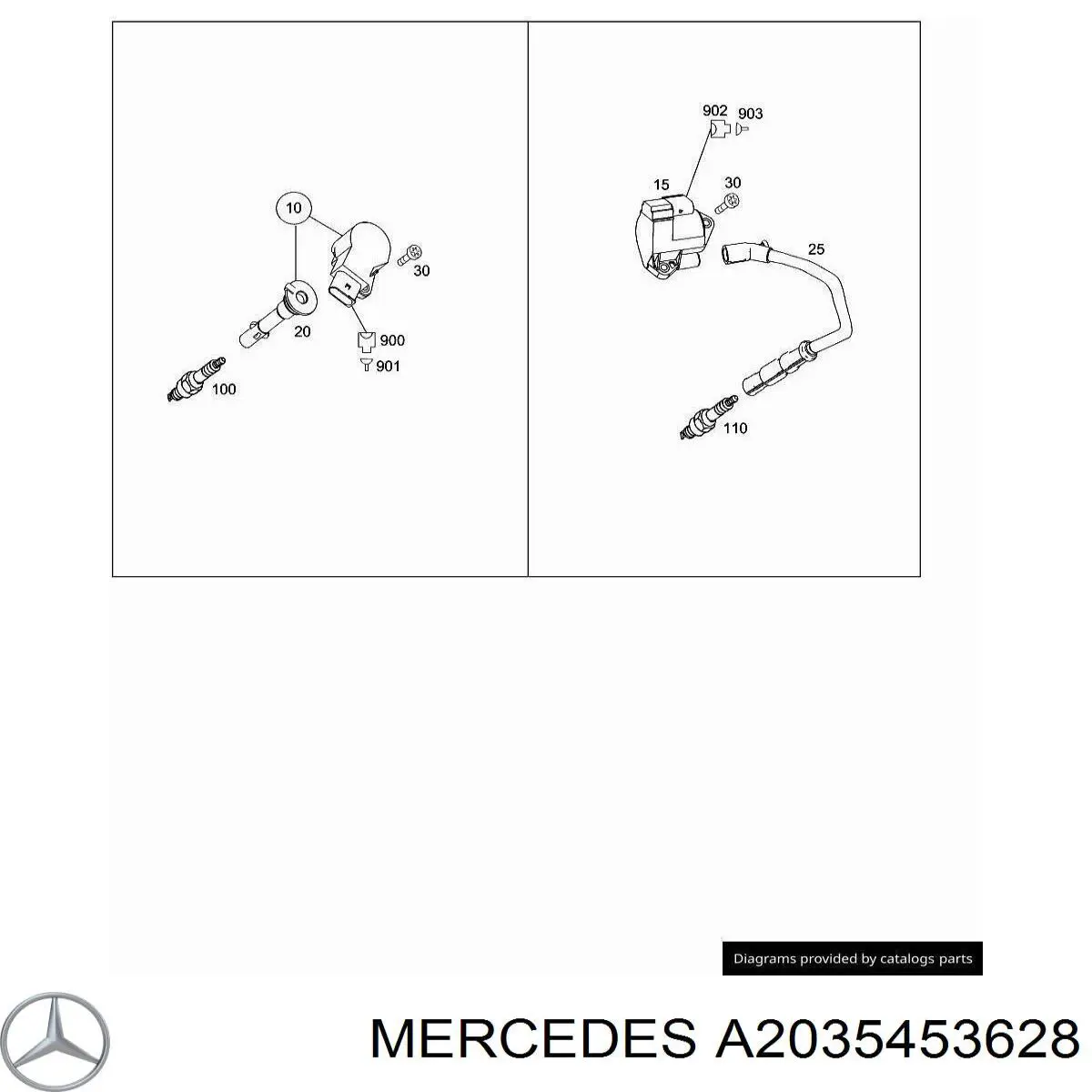  Mercedes A2035453628 precio, desde 15,19 EUR