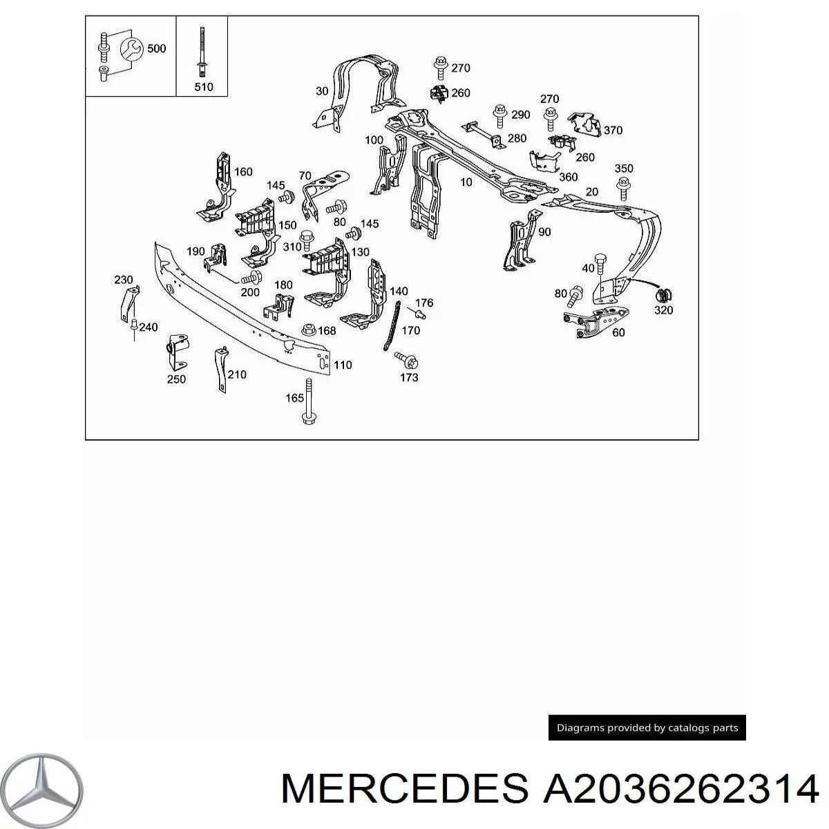 Soporte de fijación del faro delantero izquierdo Mercedes A2036262314 precio, desde 42,02 EUR