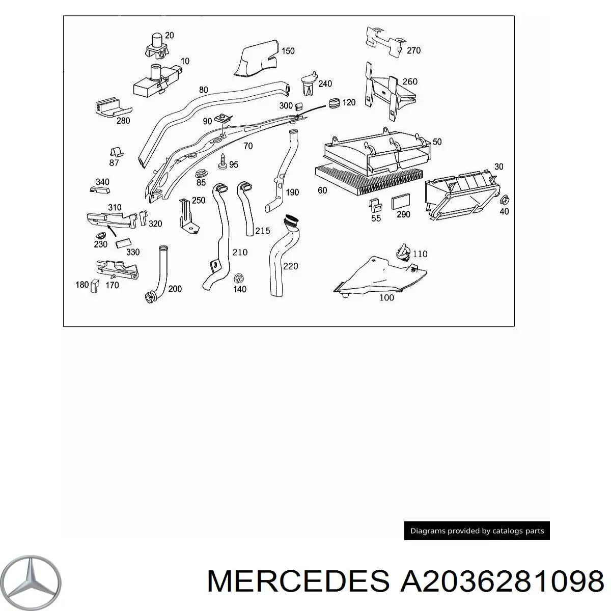  Mercedes A2036281098 precio, desde 14,24 EUR