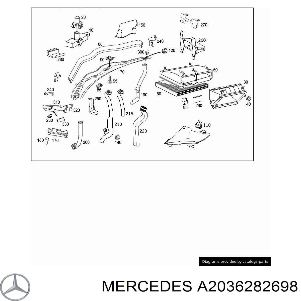  Mercedes A2036282698 precio, desde 9,77 EUR