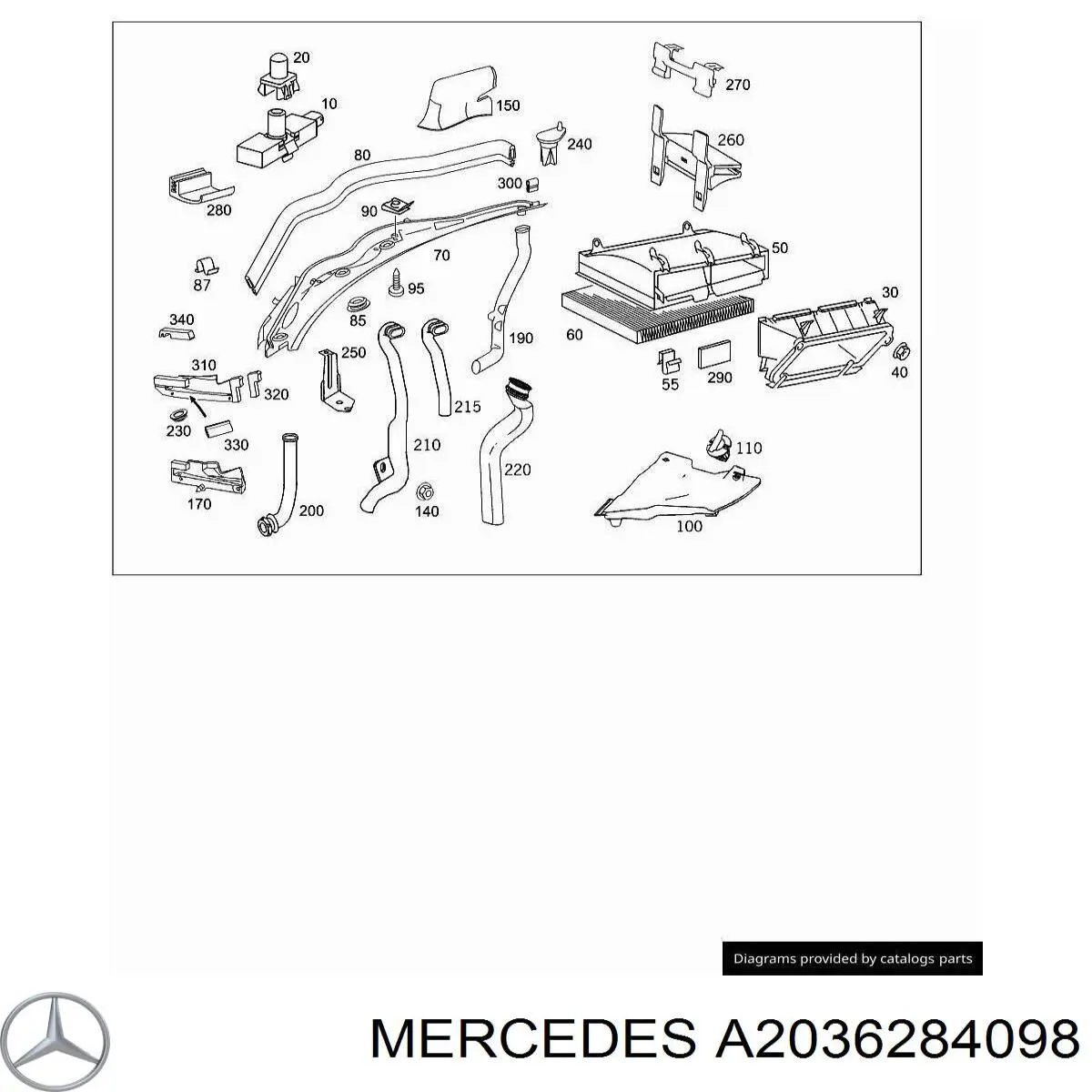  Mercedes A2036284098 precio, desde 10,53 EUR