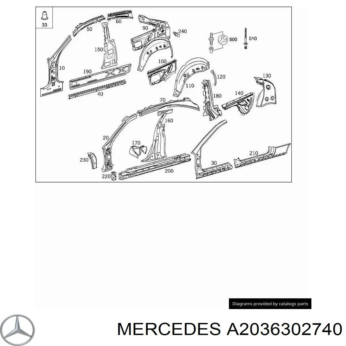  Mercedes A2036360940 precio, desde 187,39 EUR