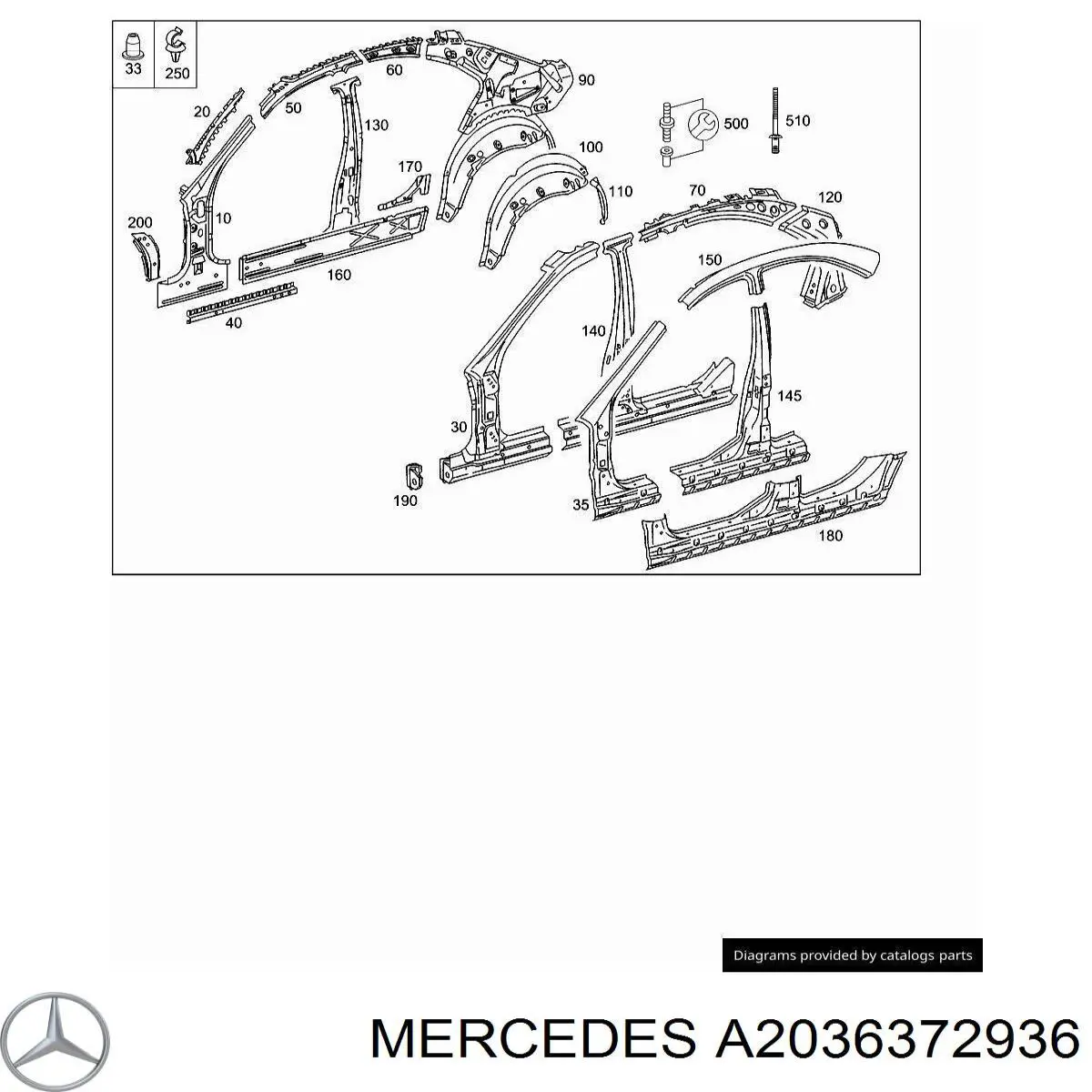  Mercedes A2036372936 precio, desde 43,88 EUR