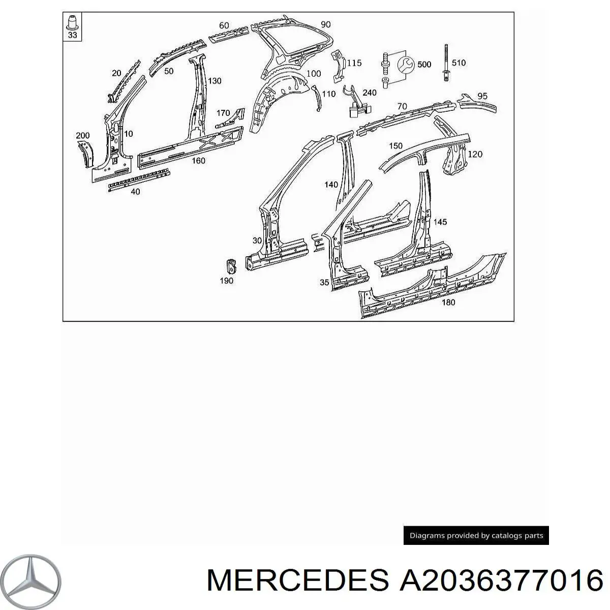  Mercedes A2036377016 precio, desde 57,83 EUR
