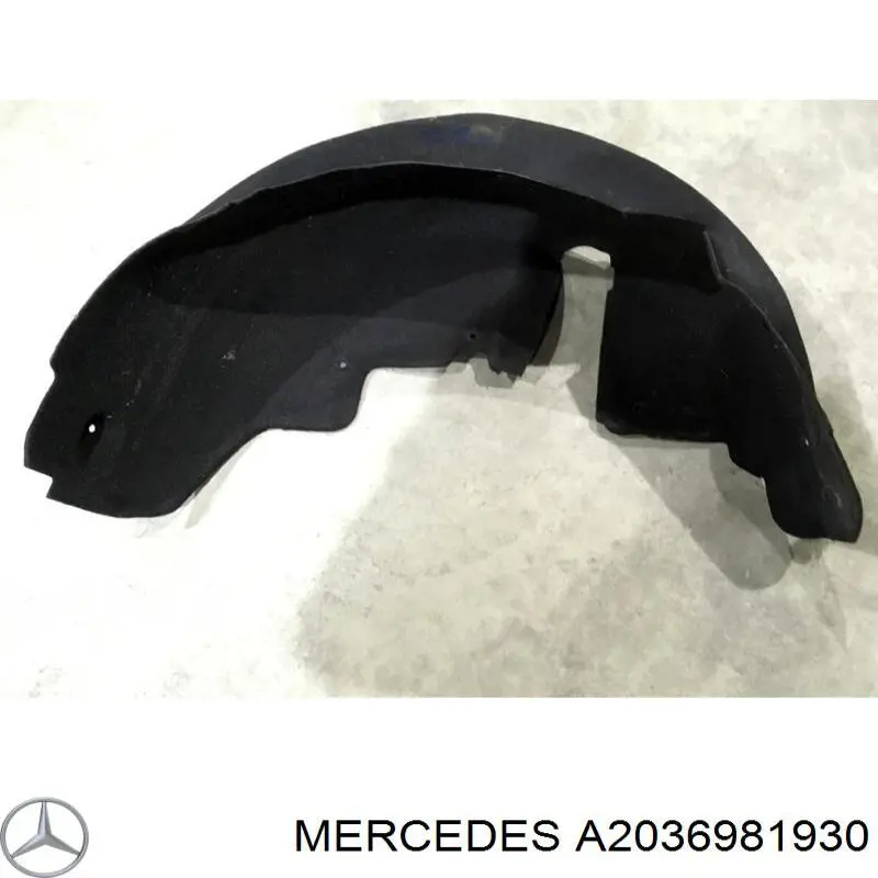 2036981930 Mercedes guardabarros interior, aleta trasera, izquierdo