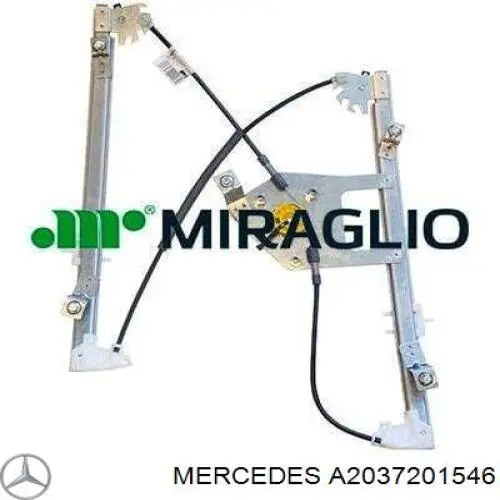 A2037201546 Mercedes mecanismo de elevalunas, puerta delantera izquierda