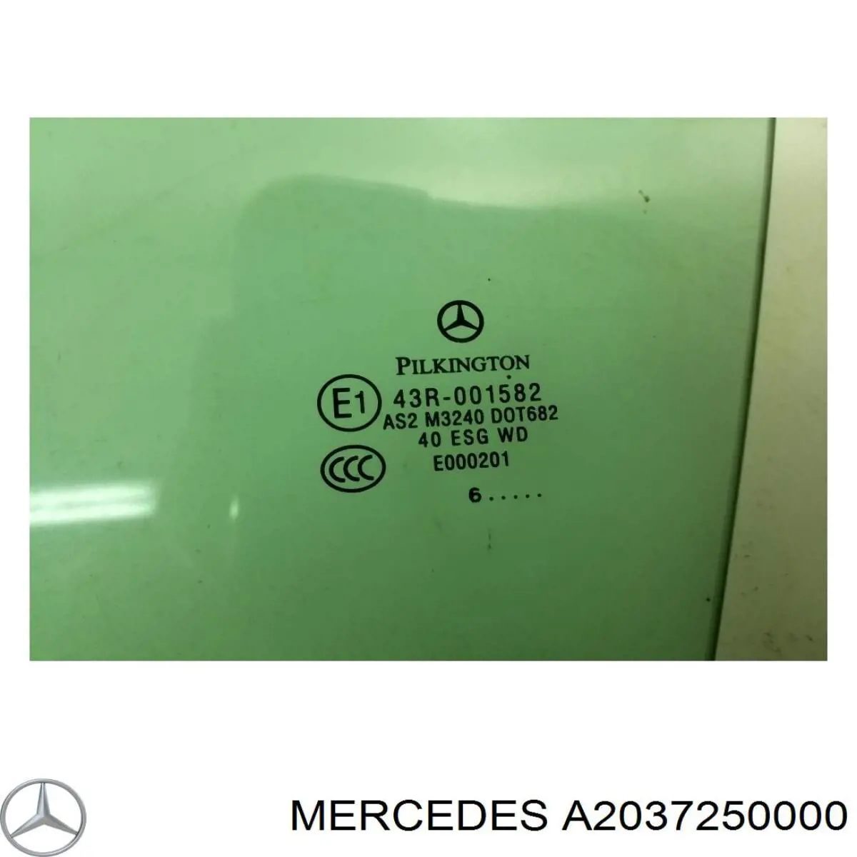 A2037250000 Mercedes luna de puerta delantera derecha