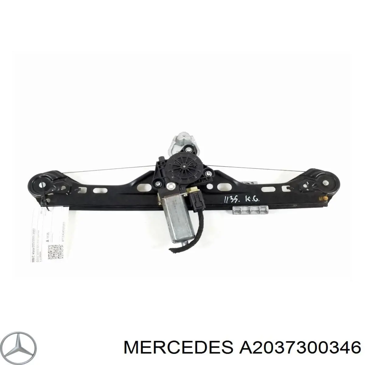 2037300346 Mercedes mecanismo de elevalunas, puerta trasera izquierda