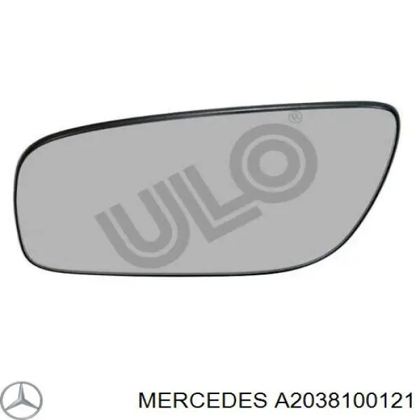 A2038100121 Mercedes cristal de espejo retrovisor exterior izquierdo