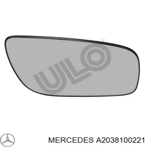 Comprar A2038100221 Mercedes Cristal de espejo retrovisor derecho
