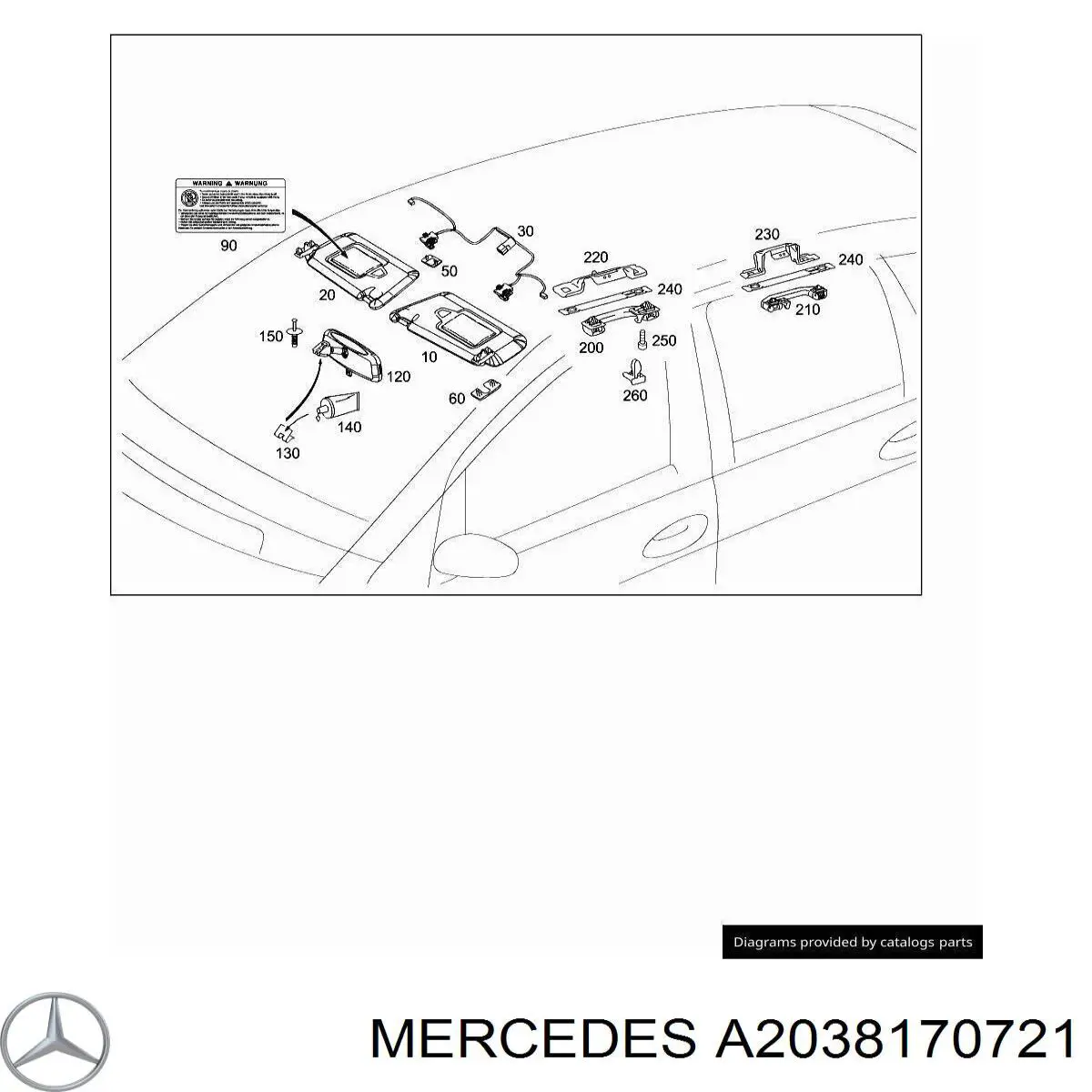  Mercedes A2038170721 precio, desde 3,86 EUR