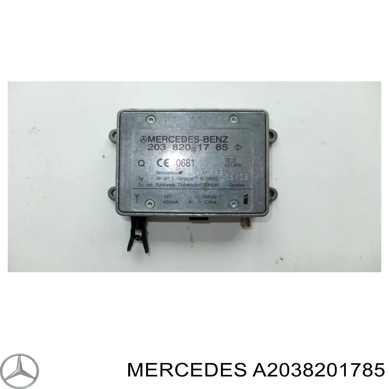 Amplificador de señal de antena A2038201785 Mercedes